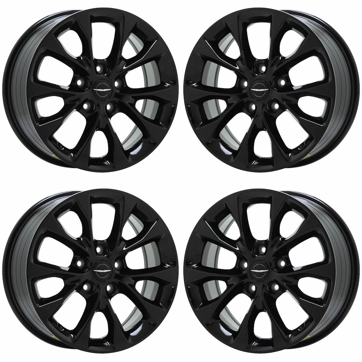 18" Chrysler Pacifica Gloss Black wheels rims Factory OEM set 95052 EXCHANGE